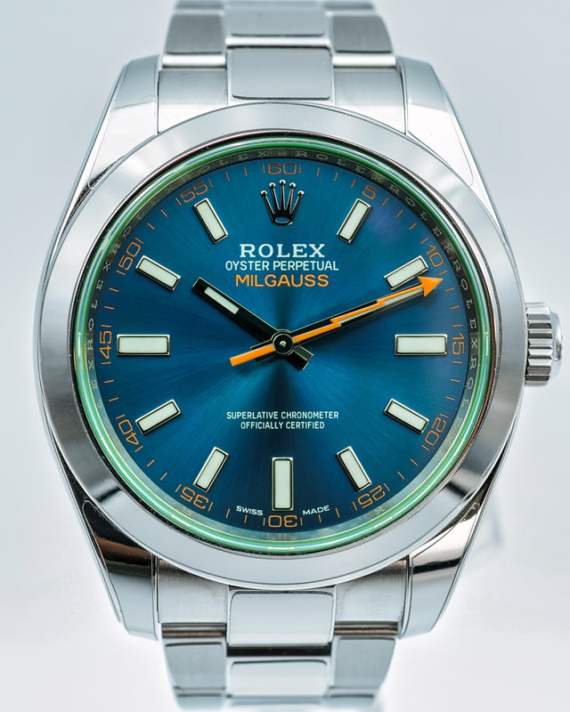 Rolex 116400GV Milgauss with Blue Dial