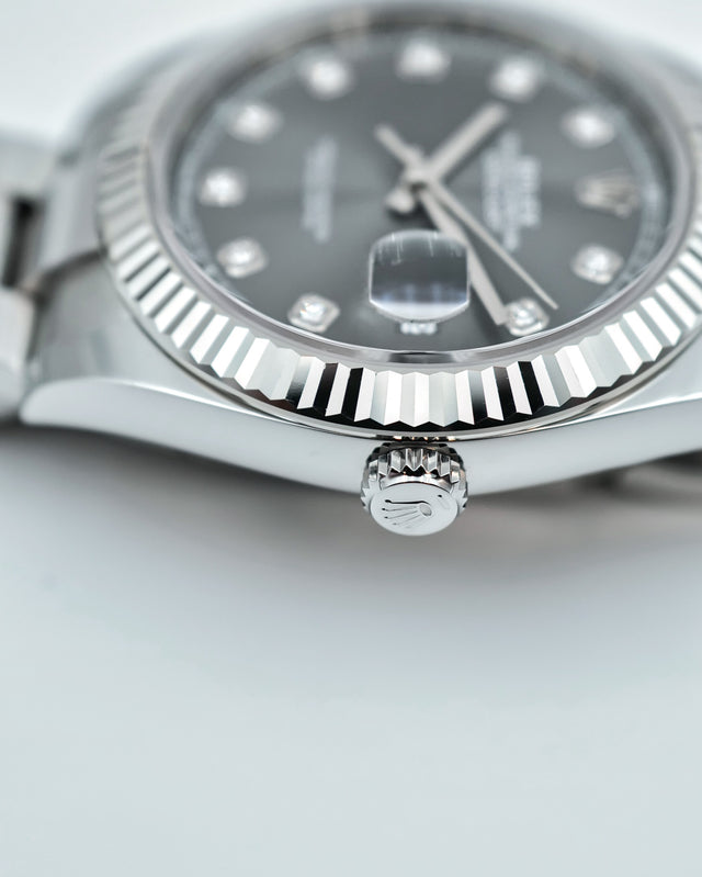 Rolex 126334 Datejust 41 with Slate Stick Dial on Oyster