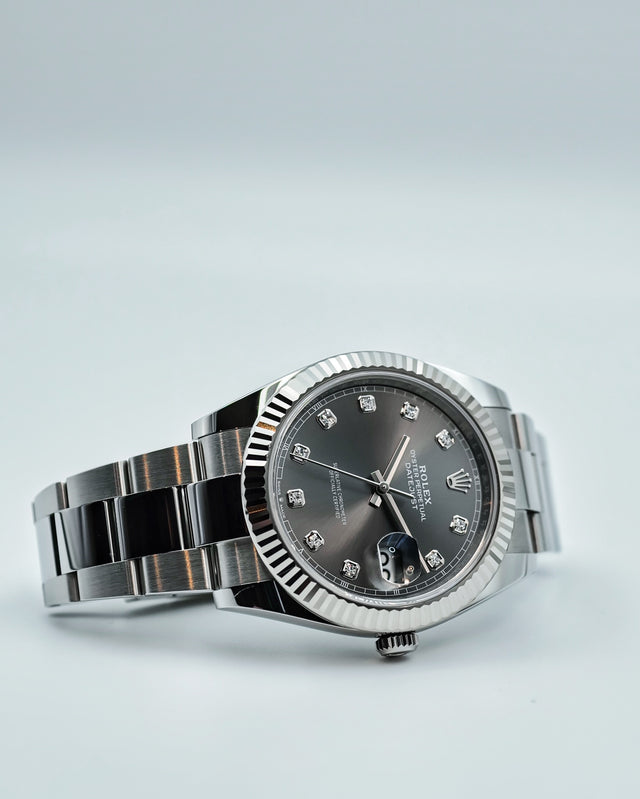 Rolex 126334 Datejust 41 with Slate Stick Dial on Oyster