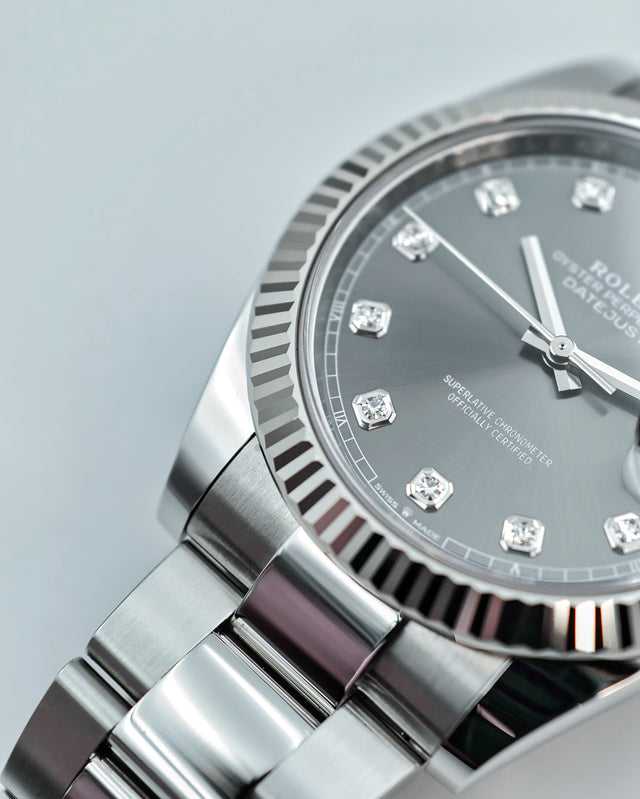 Rolex 126334 Datejust 41 with Slate Stick Dial on Oyster