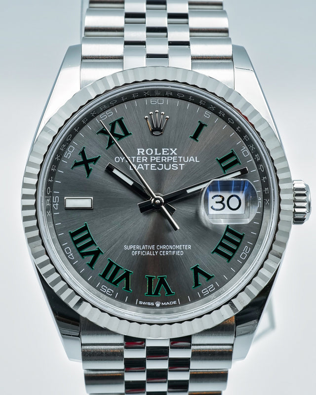 Rolex 126234 Datejust with Slate Roman Dial on Jubilee