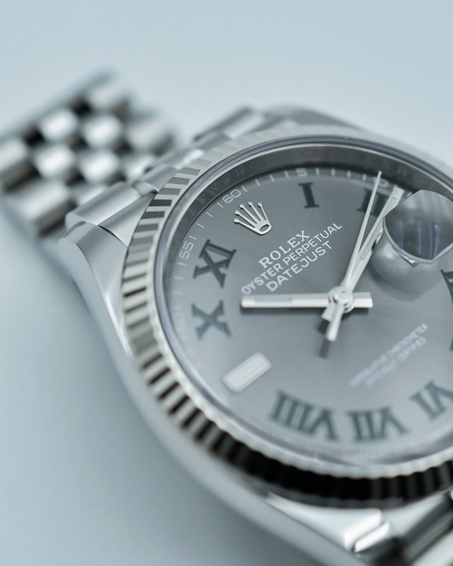 Rolex 126234 Datejust with Slate Roman Dial on Jubilee
