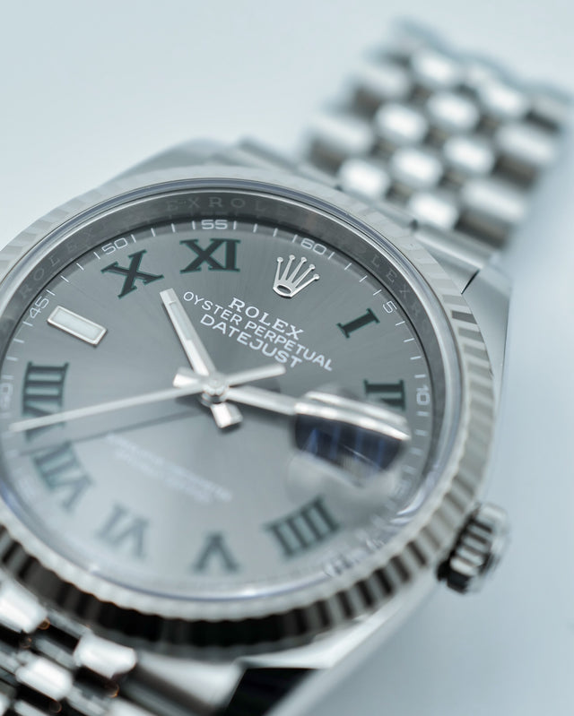 Rolex 126234 Datejust with Slate Roman Dial on Jubilee