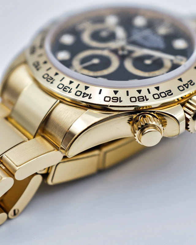 Rolex 116508 Cosmograph Daytona 18K Yellow Gold with Black Diamond Dial