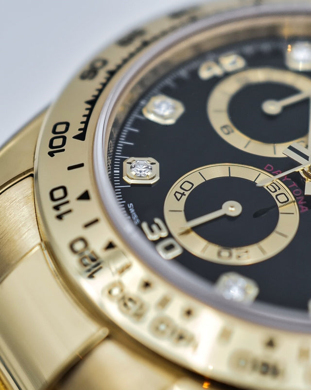 Rolex 116508 Cosmograph Daytona 18K Yellow Gold with Black Diamond Dial