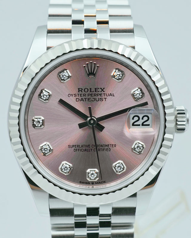 Rolex 278274 Datejust 31 with Pink Diamond Dial on Jubilee
