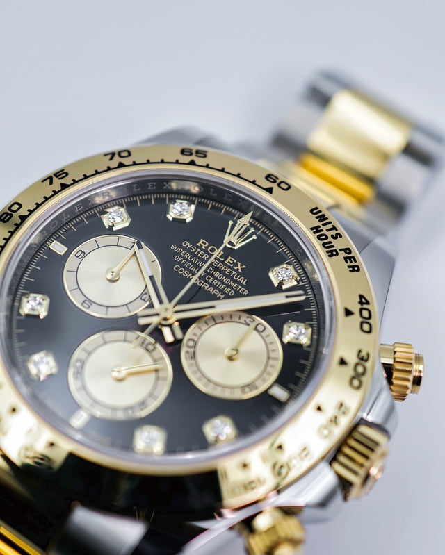 Rolex 126503 Cosmograph Daytona 18K/Stainless Steel with Black Diamond Dial
