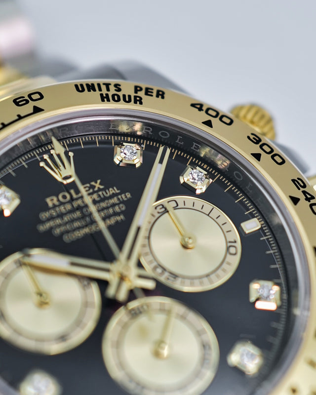 Rolex 126503 Cosmograph Daytona 18K/Stainless Steel with Black Diamond Dial
