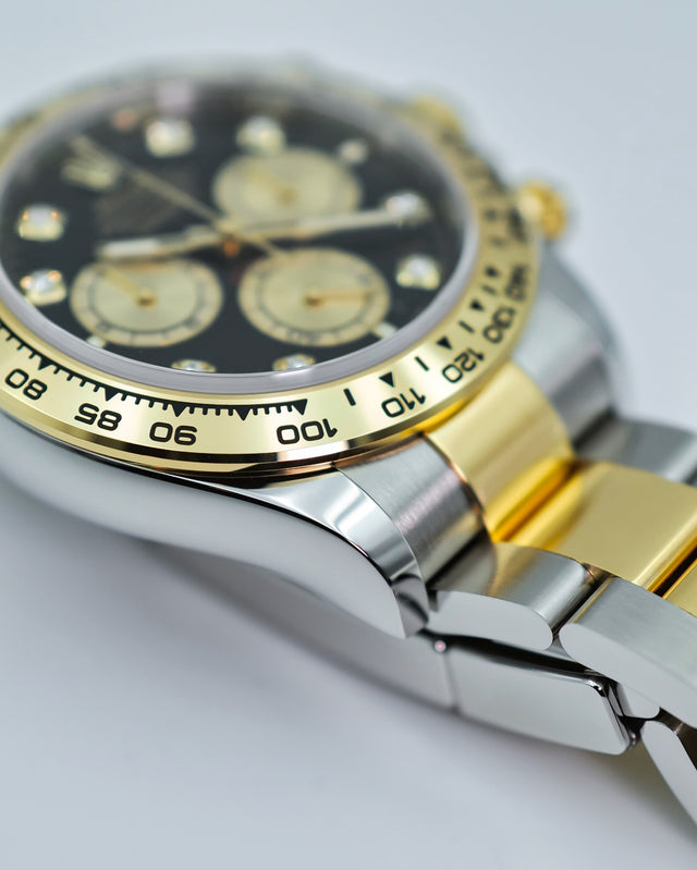 Rolex 126503 Cosmograph Daytona 18K/Stainless Steel with Black Diamond Dial