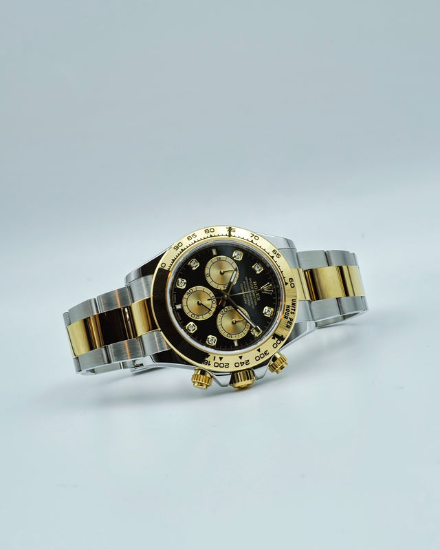 Rolex 126503 Cosmograph Daytona 18K/Stainless Steel with Black Diamond Dial