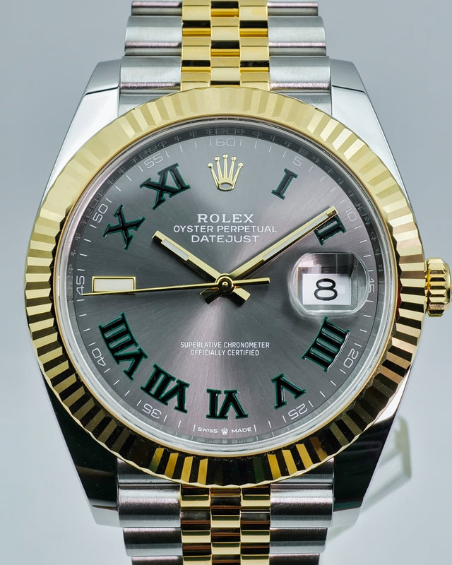 Rolex 126333 Datejust 41 18K/Stainless Steel with Slate Roman Dial on Jubilee