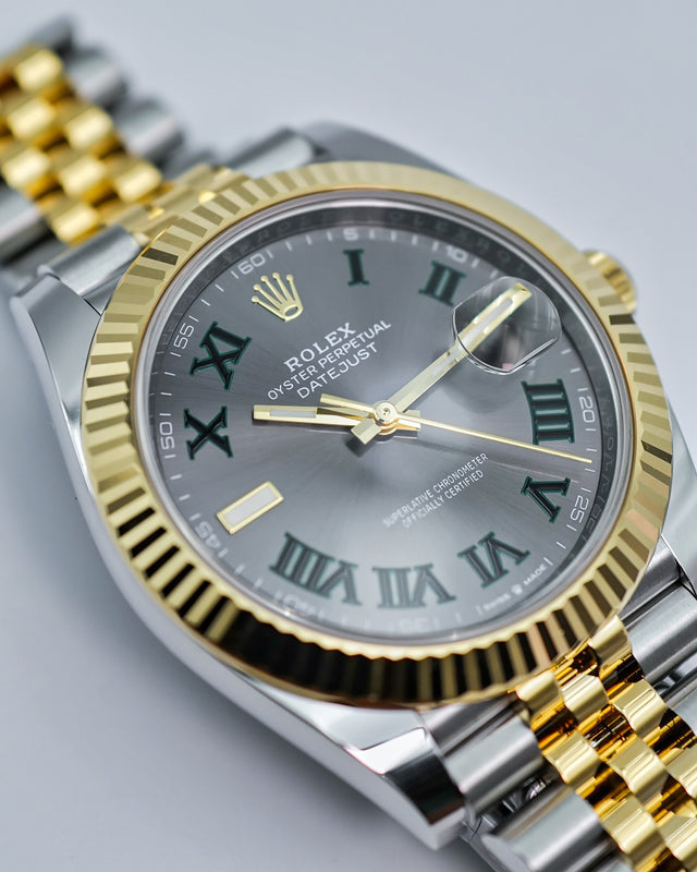 Rolex 126333 Datejust 41 18K/Stainless Steel with Slate Roman Dial on Jubilee