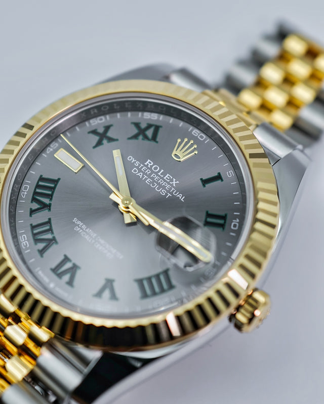 Rolex 126333 Datejust 41 18K/Stainless Steel with Slate Roman Dial on Jubilee
