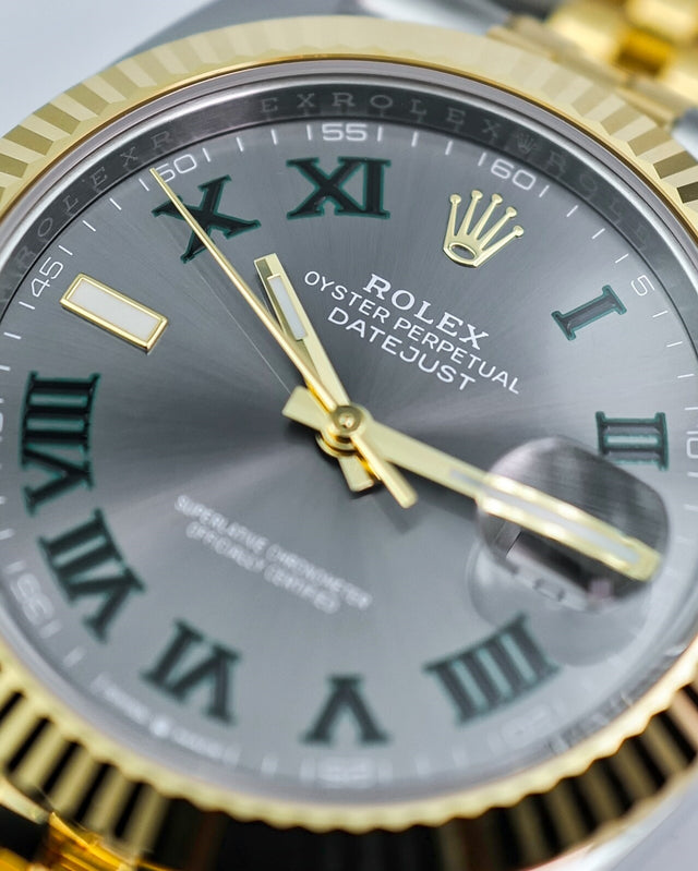 Rolex 126333 Datejust 41 18K/Stainless Steel with Slate Roman Dial on Jubilee