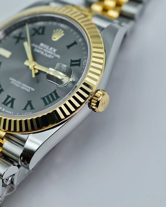 Rolex 126333 Datejust 41 18K/Stainless Steel with Slate Roman Dial on Jubilee