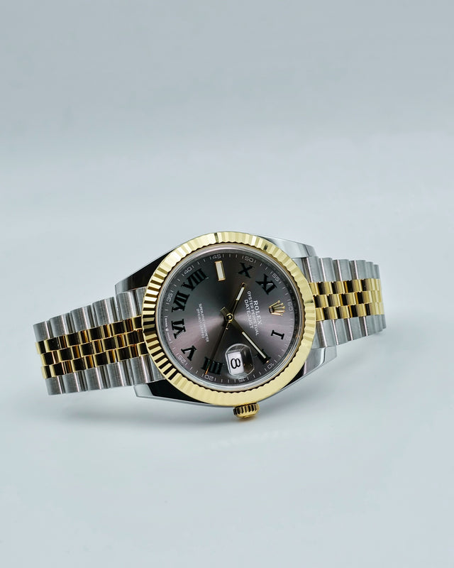 Rolex 126333 Datejust 41 18K/Stainless Steel with Slate Roman Dial on Jubilee