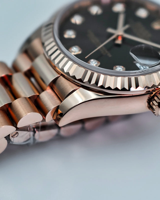Rolex 278275 Datejust Rose Gold with Chocolate Diamond Dial on President