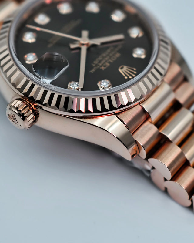 Rolex 278275 Datejust Rose Gold with Chocolate Diamond Dial on President