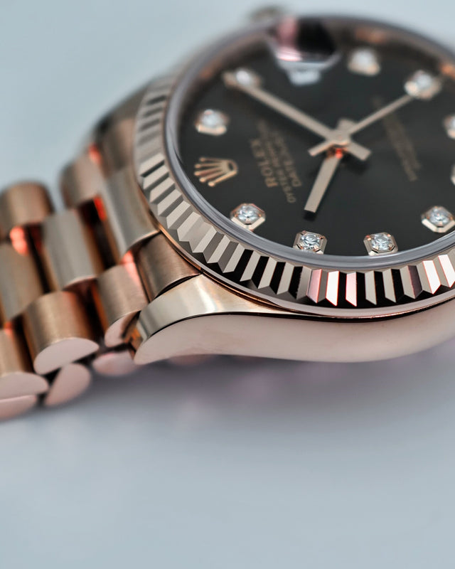 Rolex 278275 Datejust Rose Gold with Chocolate Diamond Dial on President