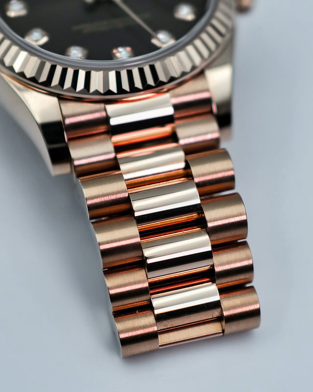 Rolex 278275 Datejust Rose Gold with Chocolate Diamond Dial on President