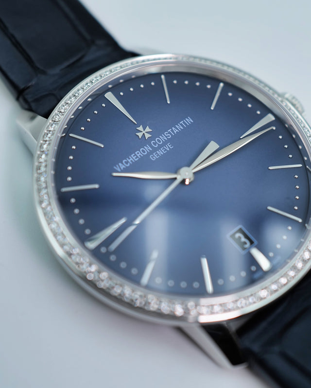 Vacheron Constantin 4115U/000G-B908 Patrimony Self-Winding 36.5mm White Gold with Blue Dial