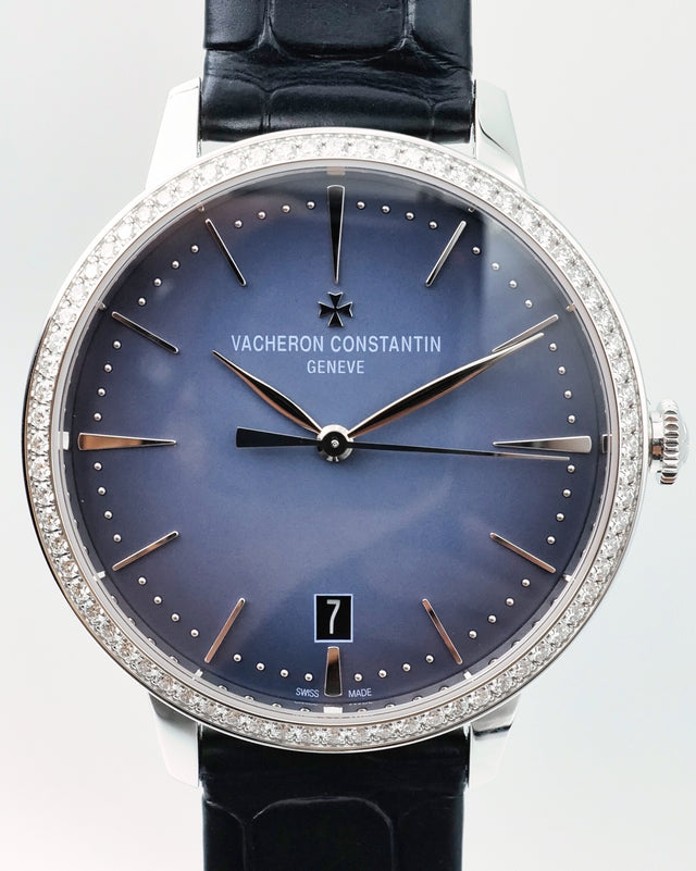 Vacheron Constantin 4115U/000G-B908 Patrimony Self-Winding 36.5mm White Gold with Blue Dial