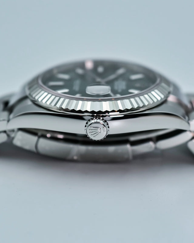 Rolex 126334 Datejust 41 with Mint Green Stick Dial on Oyster