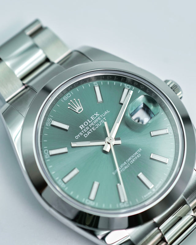 Rolex 126300 Datejust 41 with Mint Green Dial on Oyster