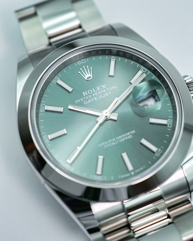 Rolex 126300 Datejust 41 with Mint Green Dial on Oyster