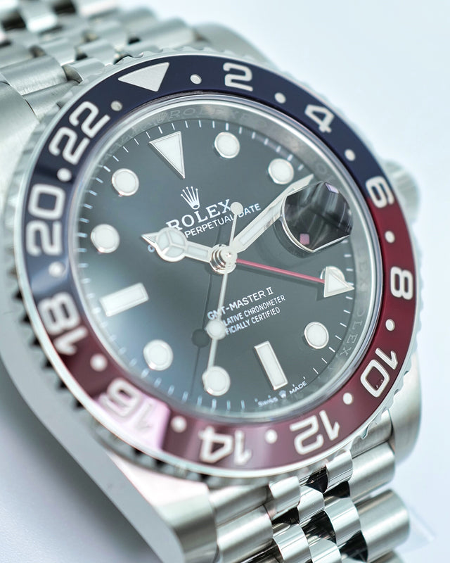 Rolex 126710BLRO GMT Master II on Jubilee (New Old Stock)
