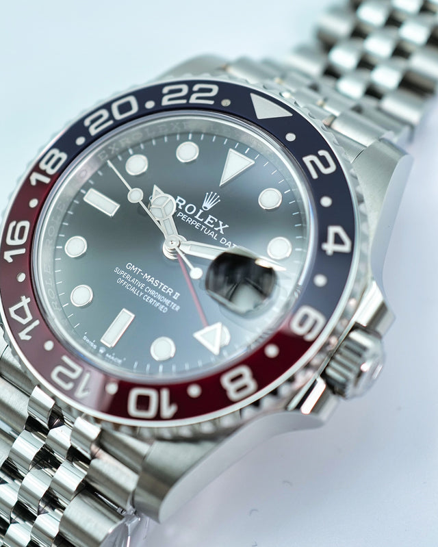 Rolex 126710BLRO GMT Master II on Jubilee (New Old Stock)