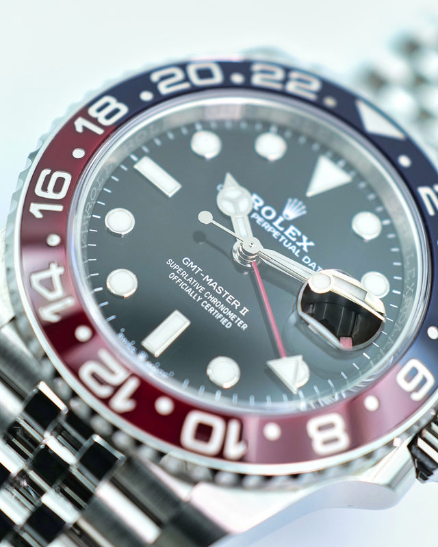 Rolex 126710BLRO GMT Master II on Jubilee (New Old Stock)