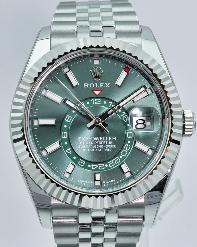 Rolex 336934 Sky-Dweller with Mint Green Dial on Jubilee