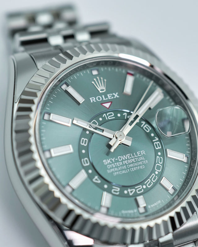 Rolex 336934 Sky-Dweller with Mint Green Dial on Jubilee