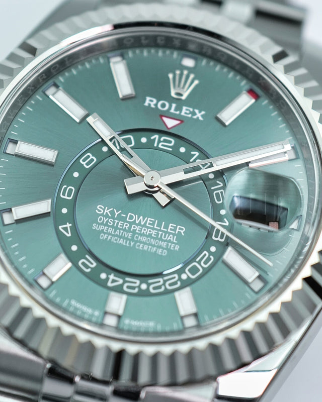 Rolex 336934 Sky-Dweller with Mint Green Dial on Jubilee