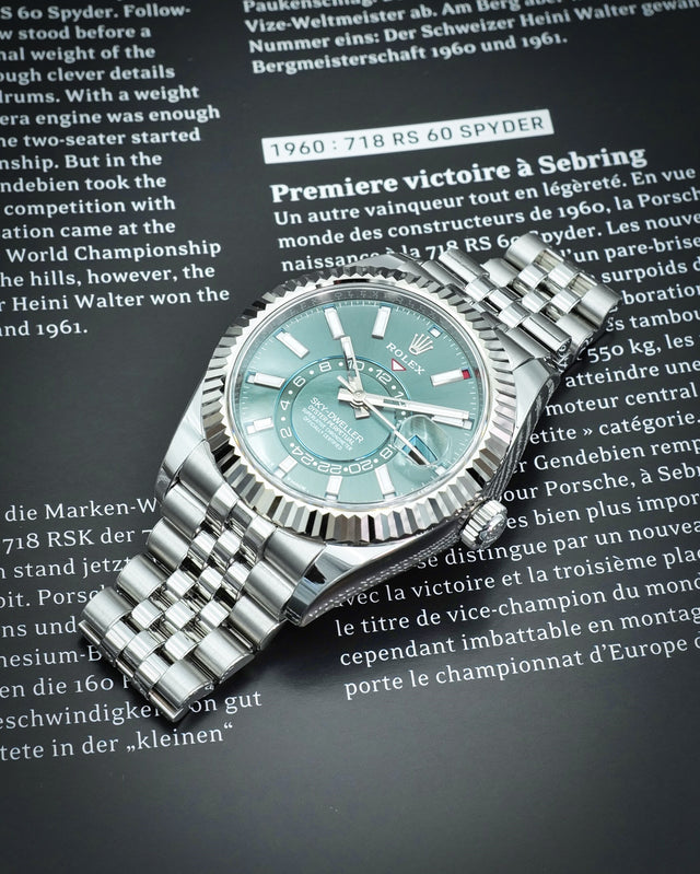 Rolex 336934 Sky-Dweller with Mint Green Dial on Jubilee