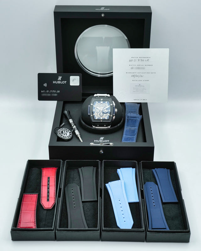 Hublot 601.CI.7170.LR Spirit of Big Bang 45mm Ceramic Blue with Skeleton Dial