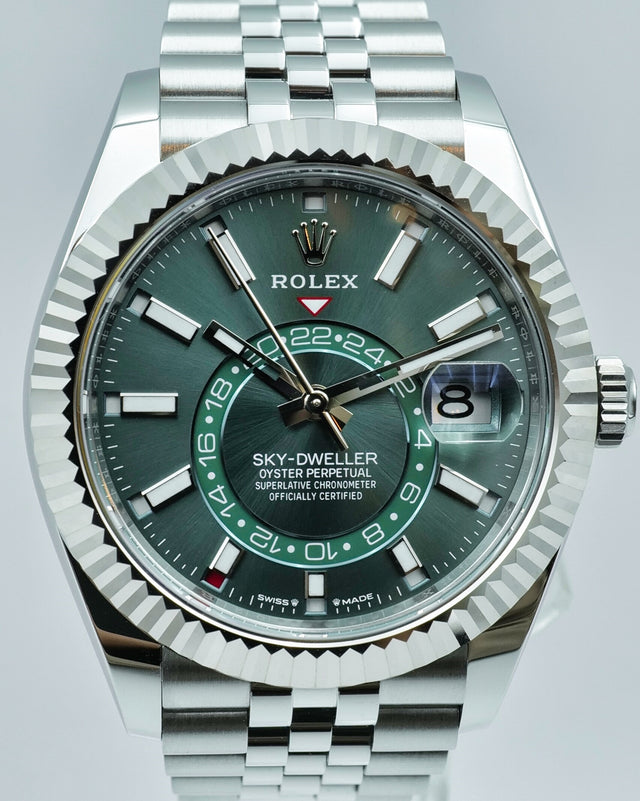 Rolex 336934 Sky-Dweller with Mint Green Dial on Jubilee