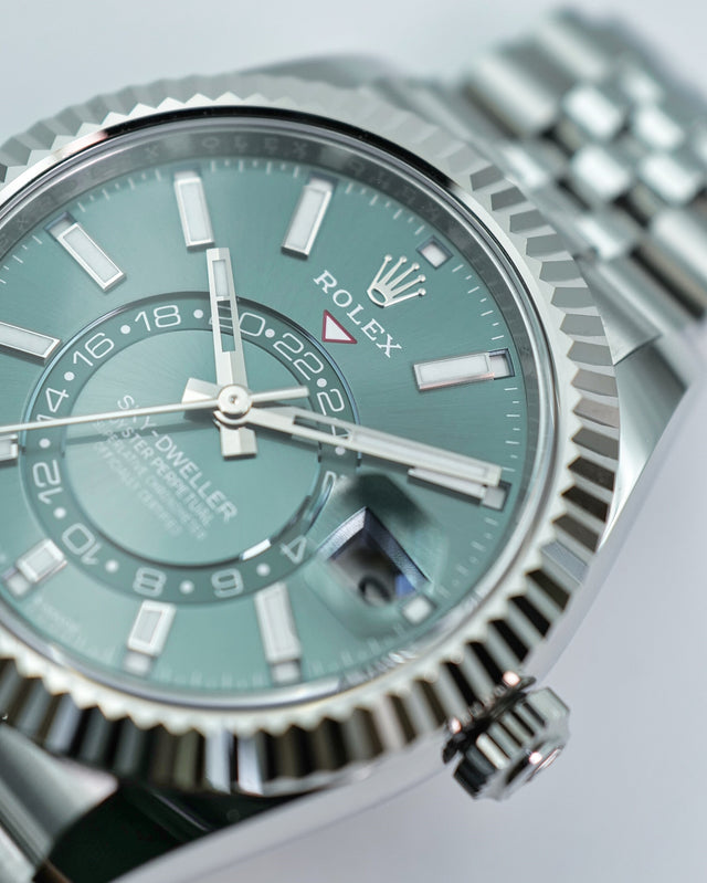 Rolex 336934 Sky-Dweller with Mint Green Dial on Jubilee