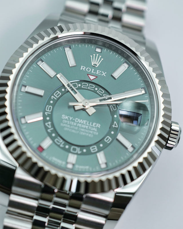 Rolex 336934 Sky-Dweller with Mint Green Dial on Jubilee