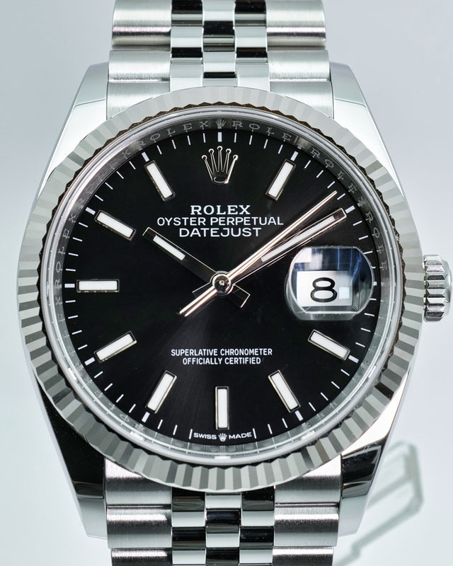 Rolex 126234 Datejust with Black Dial on Jubilee