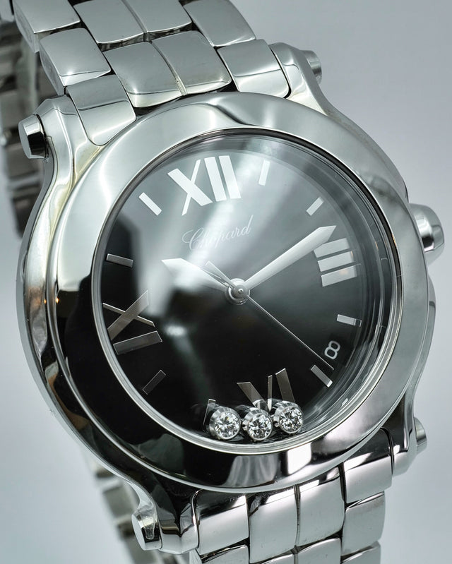Chopard Happy Sport Quartz Black Dial Diamonds