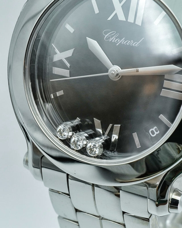 Chopard Happy Sport Quartz Black Dial Diamonds
