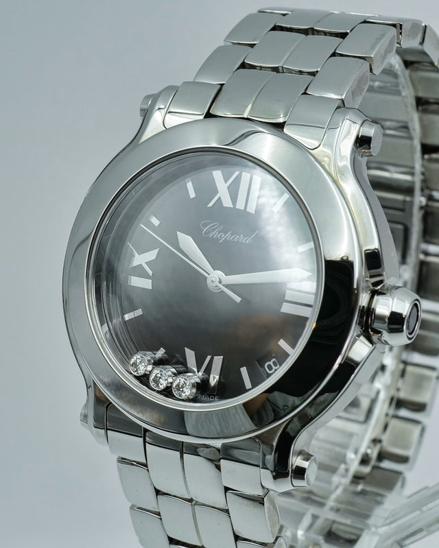 Chopard Happy Sport Quartz Black Dial Diamonds