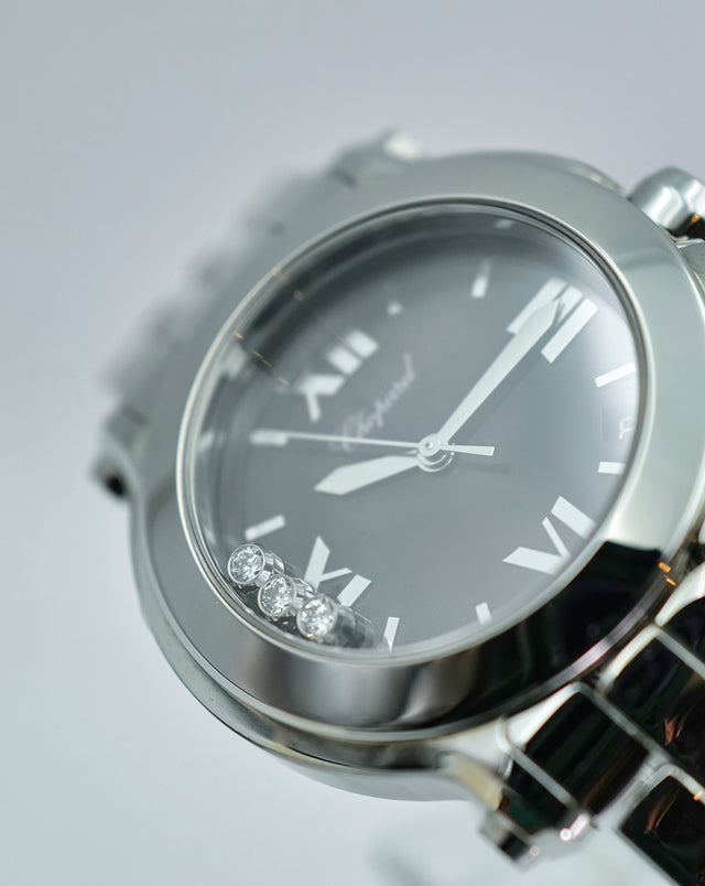 Chopard Happy Sport Quartz Black Dial Diamonds