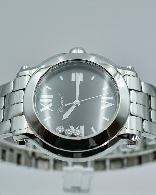 Chopard Happy Sport Quartz Black Dial Diamonds