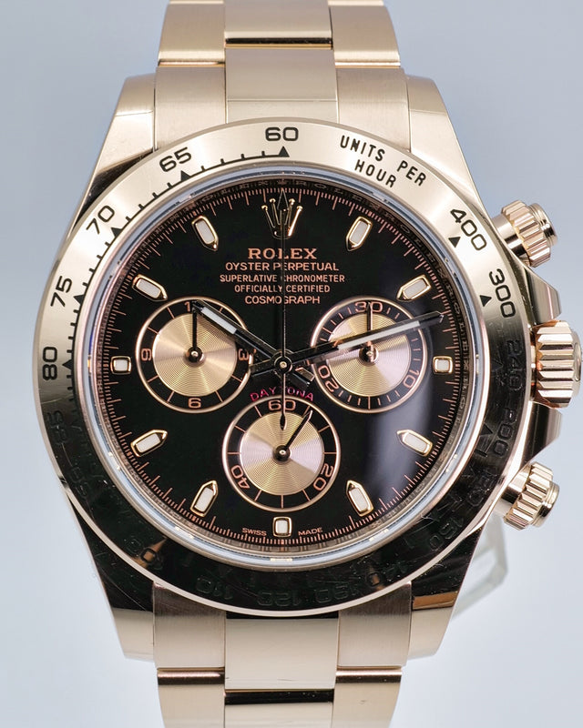 Rolex 116505 Cosmograph Daytona 18K Rose Gold with Black Dial