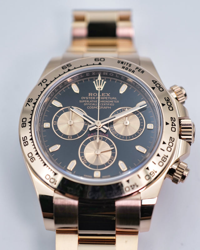 Rolex 116505 Cosmograph Daytona 18K Rose Gold with Black Dial