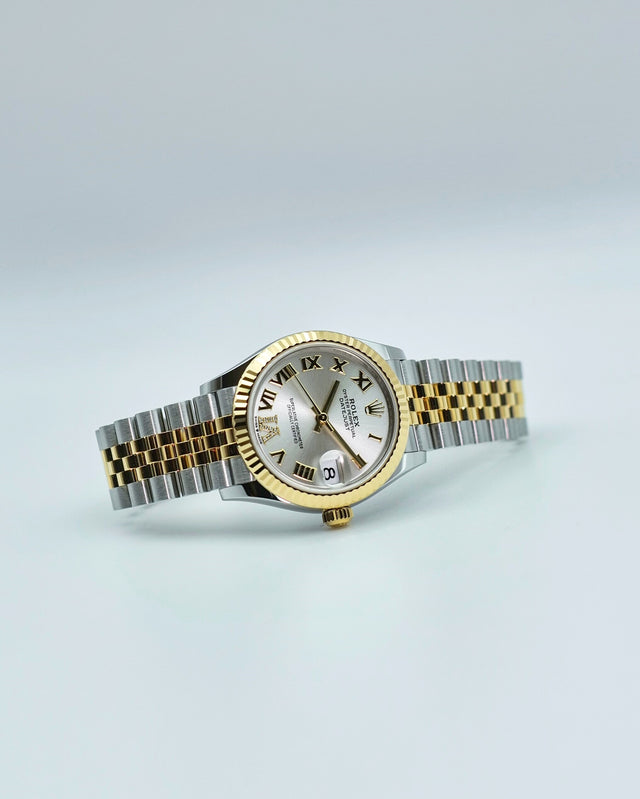 Rolex 278273 Datejust 18K/SS with Silver Roman Dial on Jubilee