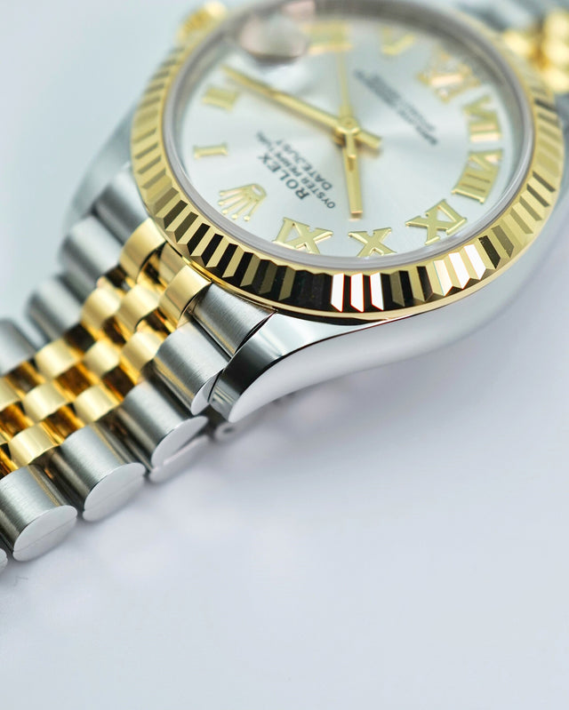 Rolex 278273 Datejust 18K/SS with Silver Roman Dial on Jubilee
